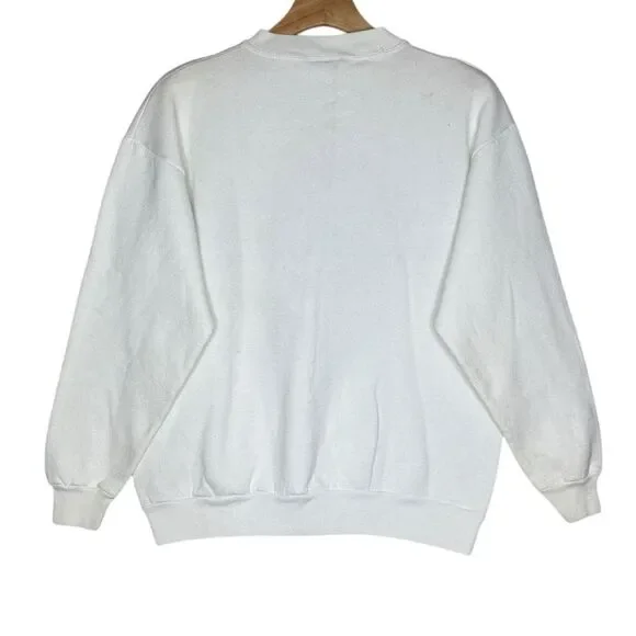 Disney Epcot White Mickey International Flags Jerry Leigh Sweatshirt Men’s Sz M - Picture 2 of 4